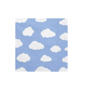 Feestartikelen Wolk servetten blauw