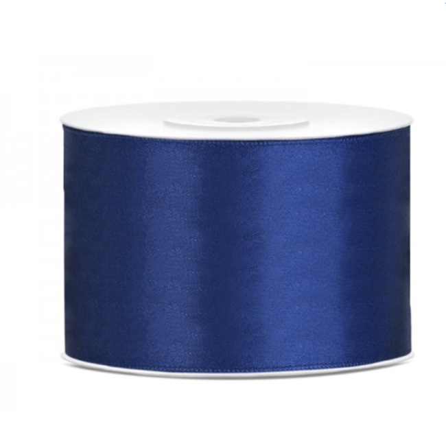 Feestartikelen Marine blauw satijn lint