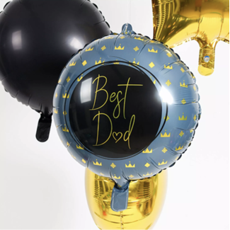 Feestartikelen Best dad folie ballon blauw - goud