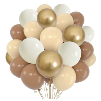 Party items Ballonnen mix nude zand - creme