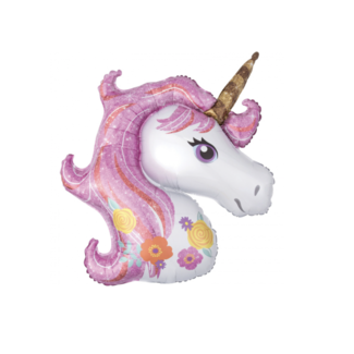 Party items Unicorn ballon roze