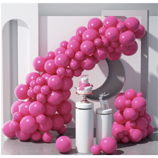 Party items Ballonnen slinger fel roze