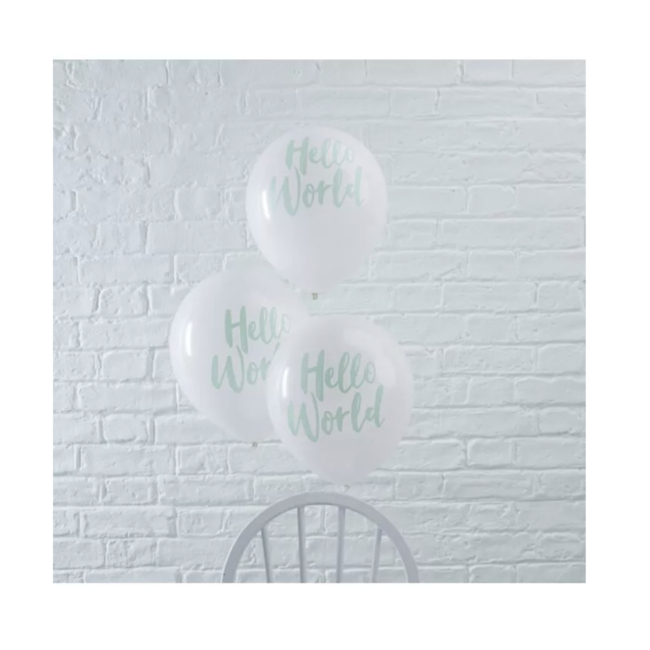 Ballonnen latex Hello world ballonnen