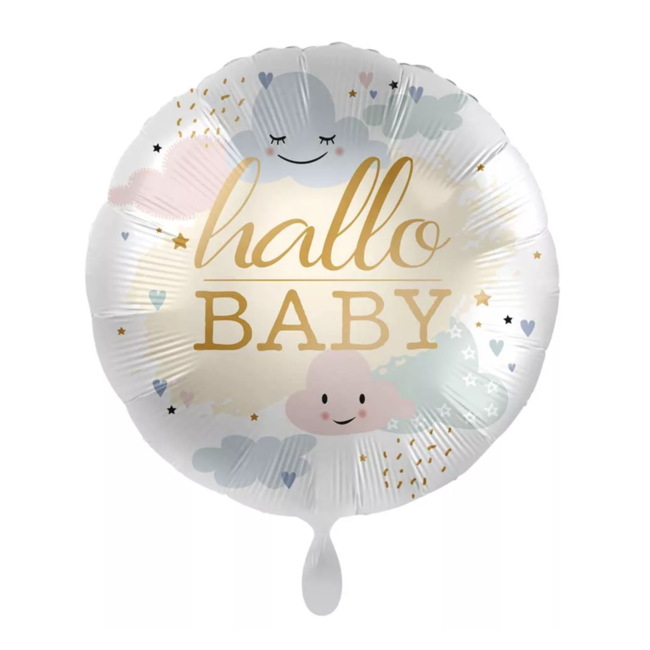 Feestartikelen Hello baby ballon pastel
