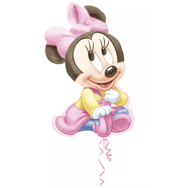 Feestartikelen Baby minnie mouse ballon roze