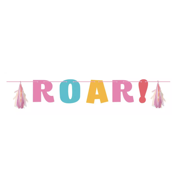 Feestartikelen Roar dino slinger roze