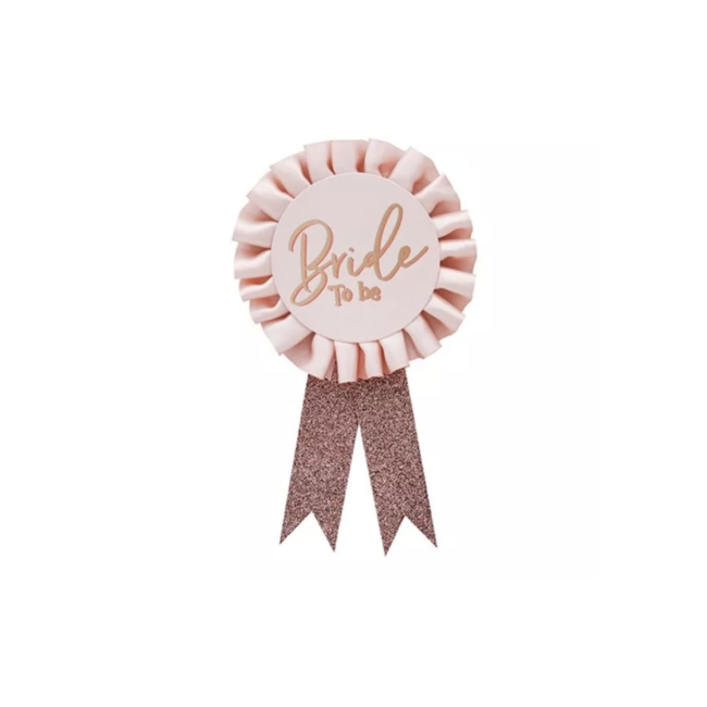 Feestartikelen Bride to be badge roze