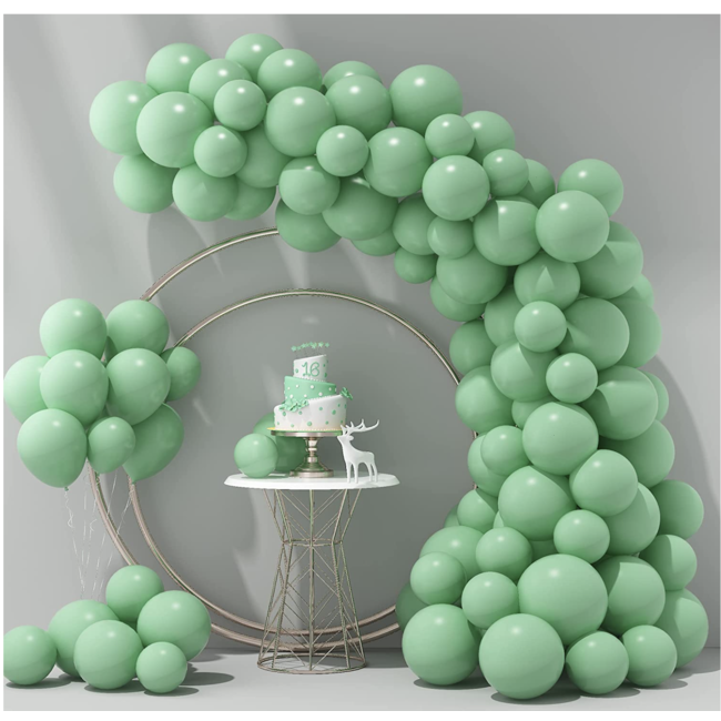 Party items Ballonnen boog mat groen