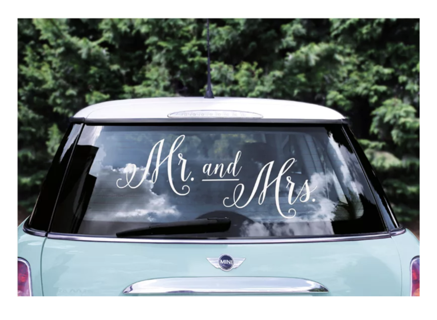 MR & MRS auto sticker