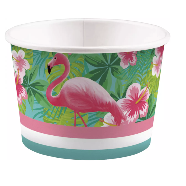 Feestartikelen Flamingo ijs cups