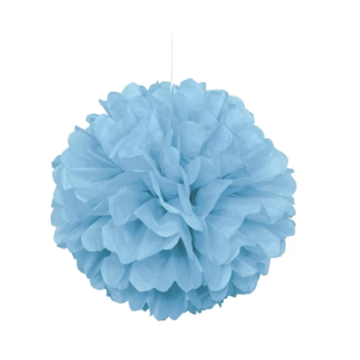 Feestartikelen Pompoms licht blauw