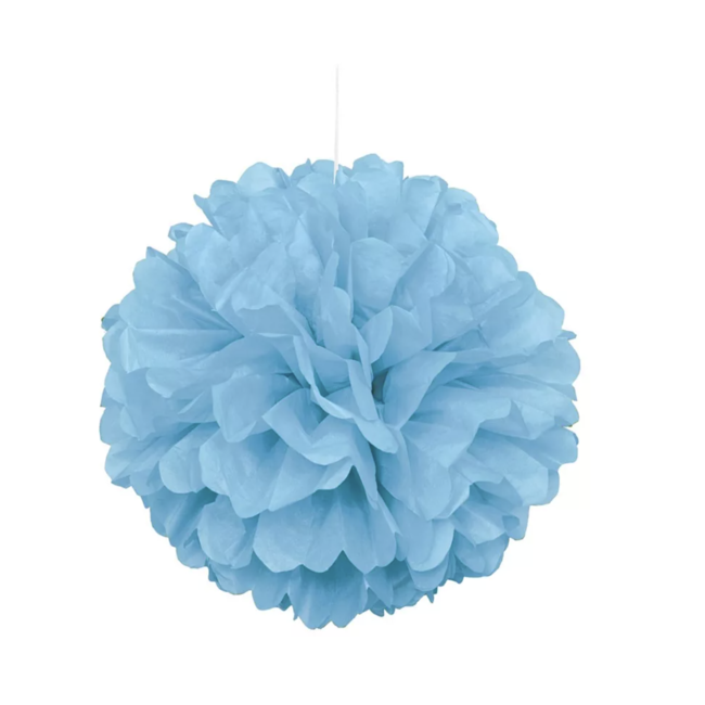 Feestartikelen Pompoms licht blauw