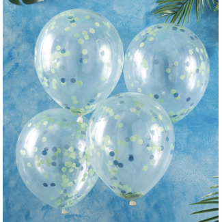 Ginger Ray  Confetti ballonnen groen - blauw