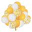 Feestartikelen Ballonnen mix geel - wit