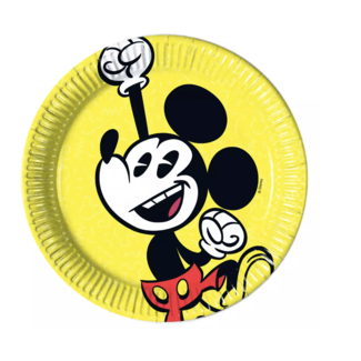 Feestartikelen Mickey mouse borden geel