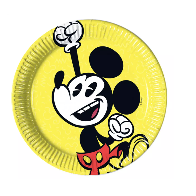 Feestartikelen Mickey mouse borden geel