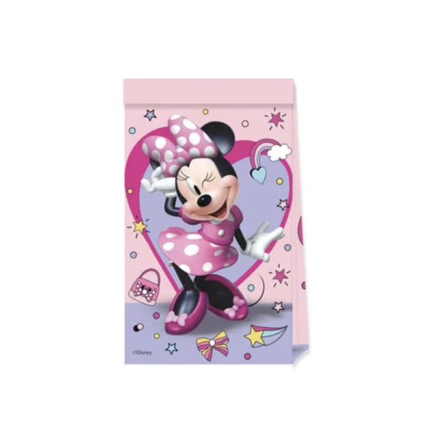 Feestartikelen Minnie mouse zakjes roze