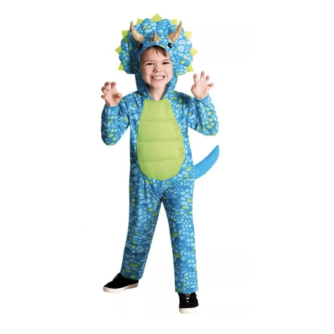 Dinosaurus kostuum blauw