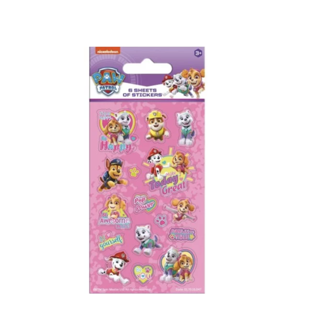 paw patrol stickers roze