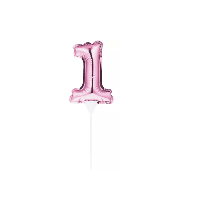 J-style-deco.nl 1 jaar taart topper ballon roze