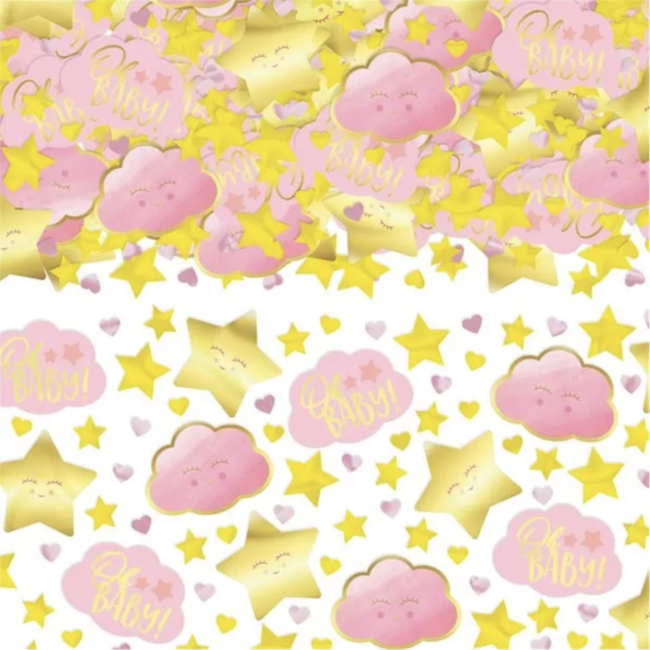 J-style-deco.nl Oh baby confetti roze