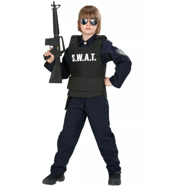 J-style-deco.nl Zwart SWAT vestje kinderen