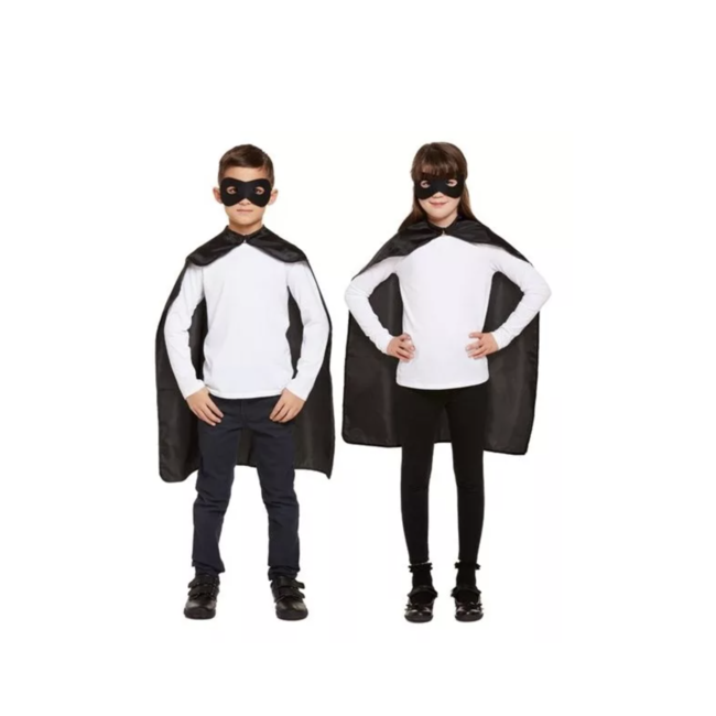 Kostuum Kinder cape zwart