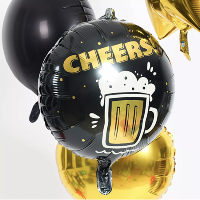 J-style-deco.nl Cheers ballon zwart