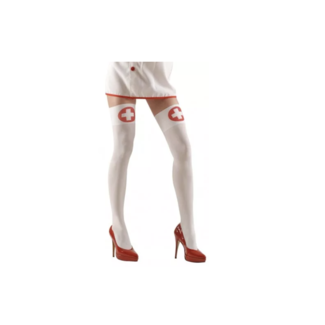 J-style-deco.nl Verpleegster kniekousen rood - wit