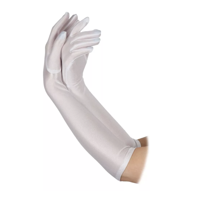 Kostuum Lange dames handschoenen wit