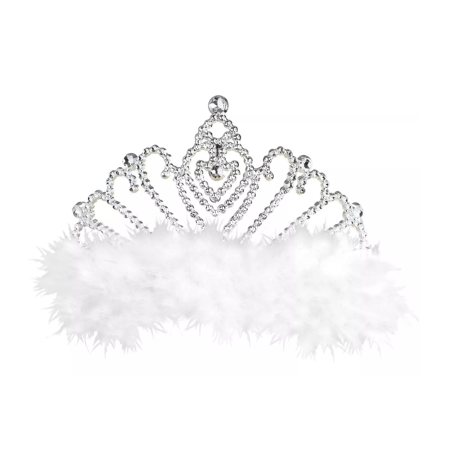 J-style-deco.nl Veer tiara wit - zilver