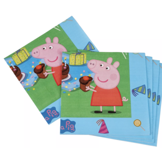 J-style-deco.nl Peppa pig servetten blauw