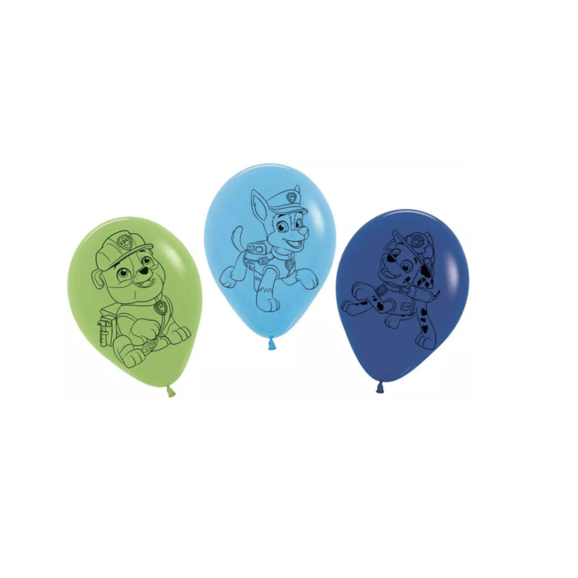 J-style-deco.nl Paw patrol ballonnen groen - blauw