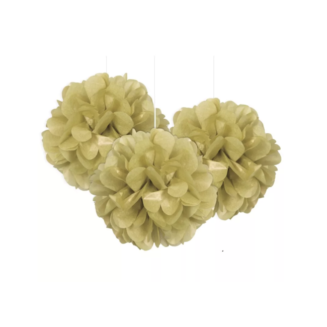 J-style-deco.nl Fluffy pompoms goud