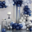 Ginger Ray  Ballonnen cobalt blauw - grijs - wit