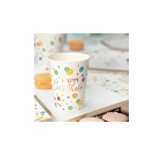 J-style-deco.nl Happy birthday bekers confetti