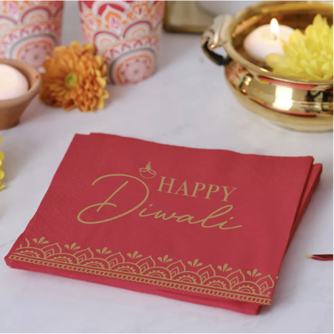 J-style-deco.nl Happy Diwali servetten