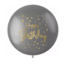 J-style-deco.nl Happy birthday ballon grijs - goud  XL