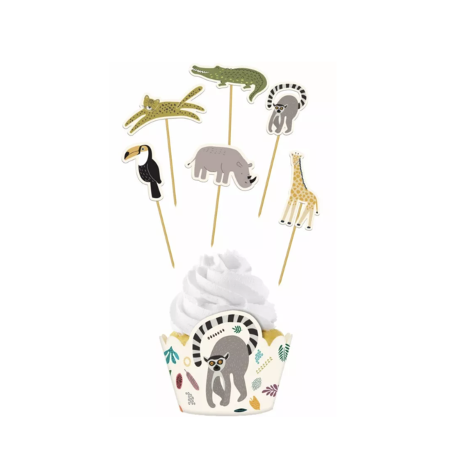 party Safari cupcake toppers