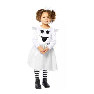 Spook meisjes kostuum wit