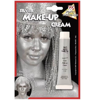 party Gezicht - lichaam make-up zilver