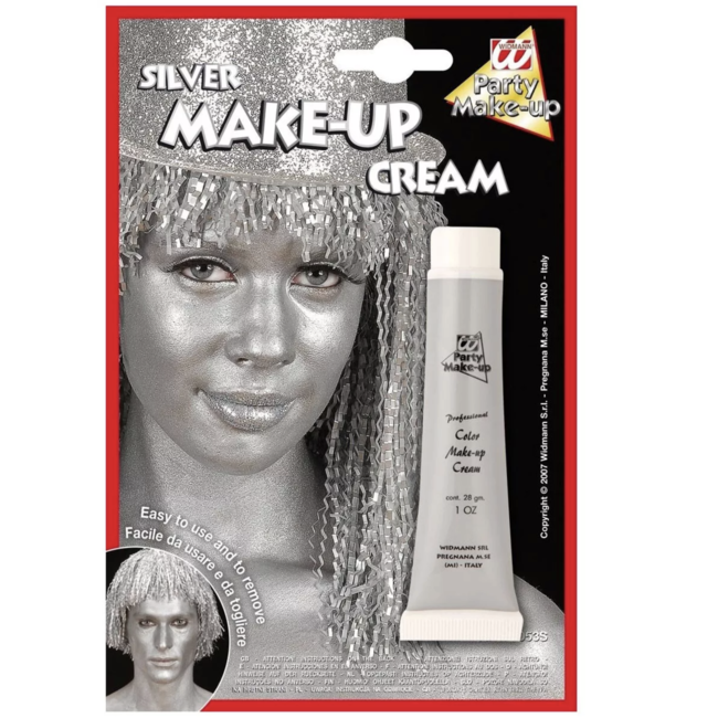 party Gezicht - lichaam make-up zilver