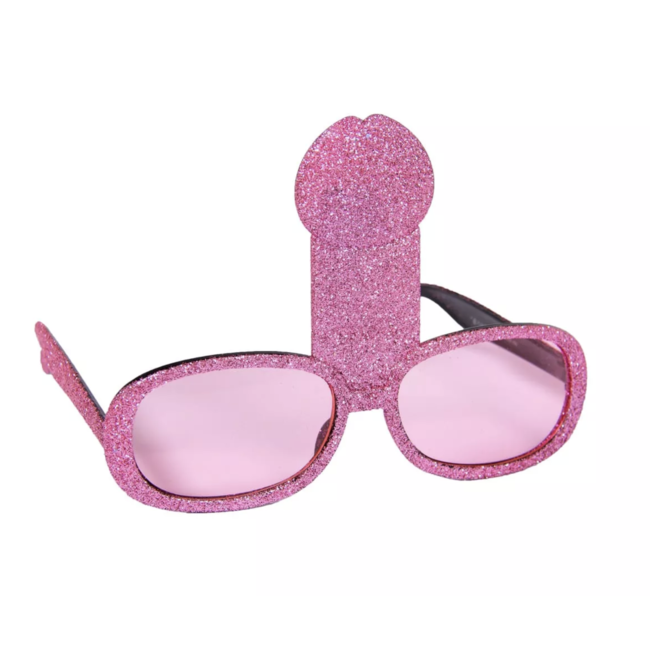 party Penis bril roze glitter