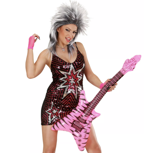 party Zebra gitaar roze