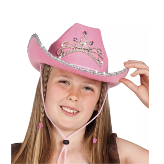 party Glitter cowboy hoed roze