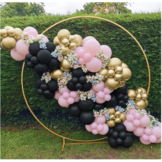 super Ballonnen boog zwart - roze - goud