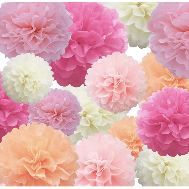 super Pompoms pastel roze - peach