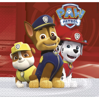 party Paw patrol servetten rood