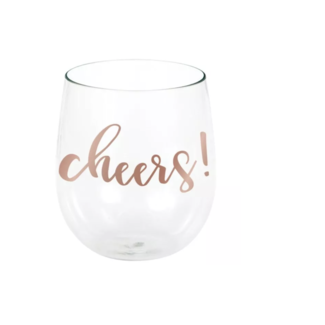 party Cheers glas rosé goud