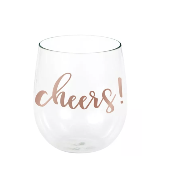 party Cheers glas rosé goud